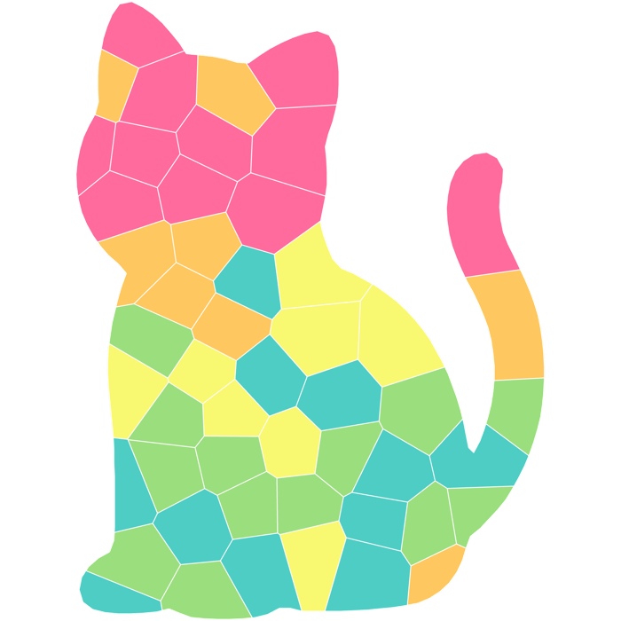 Mosaic sticker game on a phone
